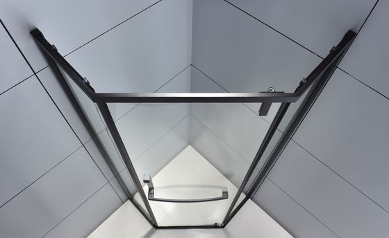 緩和されたガラス角の象限儀のシャワーのエンクロージャの黒ISO9001