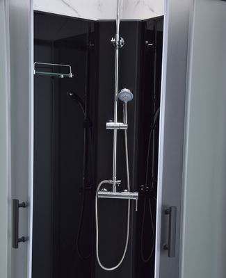 800x800x1900mmの黒い浴室のシャワーのエンクロージャ6mm