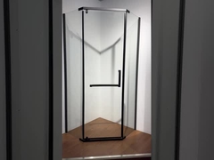 硬化ガラスコーナー四角シャワー室 黒 ISO9001