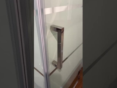 白い印刷ガラスとアルミフレームの安価なシャワー室