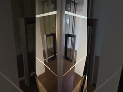 5/6mm ブラックブロックガラス ブラックフレームのアルム製のシャワー用