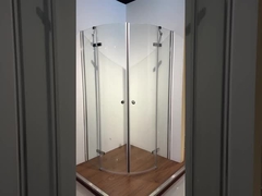 丸いガラス曲げ角シャワー 800x800x1900mm